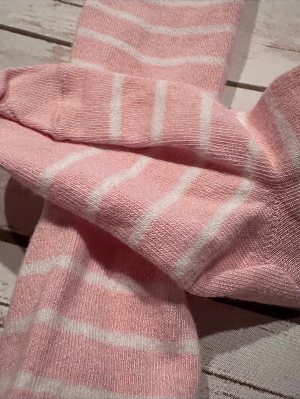 Hanna Andersson pink striped tights 100/110 vguc